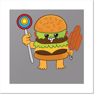 Burger Monster Posters and Art